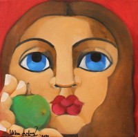 Akbar Hafeez, 12 x 12 Inch, Oil on Canvas, Figurative Painting-AC-AHZ-002